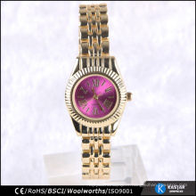 Vogue Lady Watch en acier inoxydable en arrière, bracelet en gros